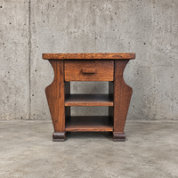 2 x matching oak magazine tables / night stands