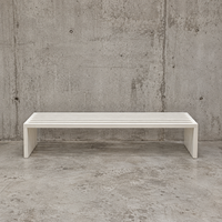 Weighty wooden bench / Width 185 cm / 1980s