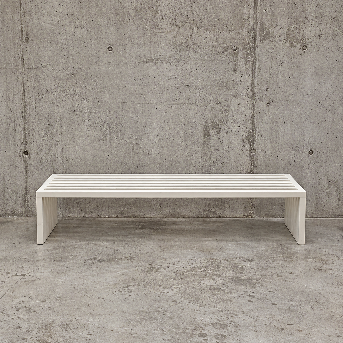 Weighty wooden bench / Width 185 cm / 1980s