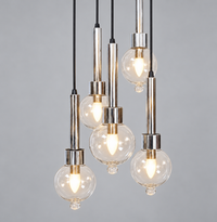 Abo Randers cascade 5 drop lamp for A/S Denmark 1970s