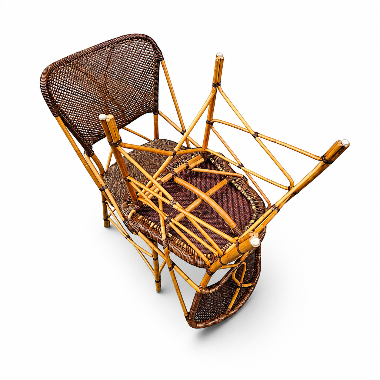 2 x Yamakawa CD-672 chair by Yuzuru Yamakawa / Yamakawa Rattan