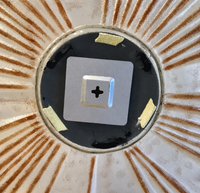 Large glass sunburst mirror / 1960s / 78 cm