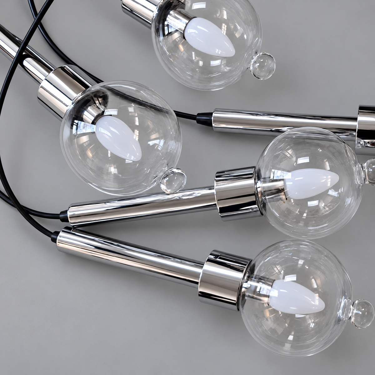 Abo Randers cascade 5 drop lamp for A/S Denmark 1970s