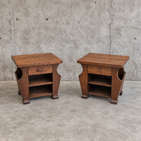 2 x matching oak magazine tables / night stands