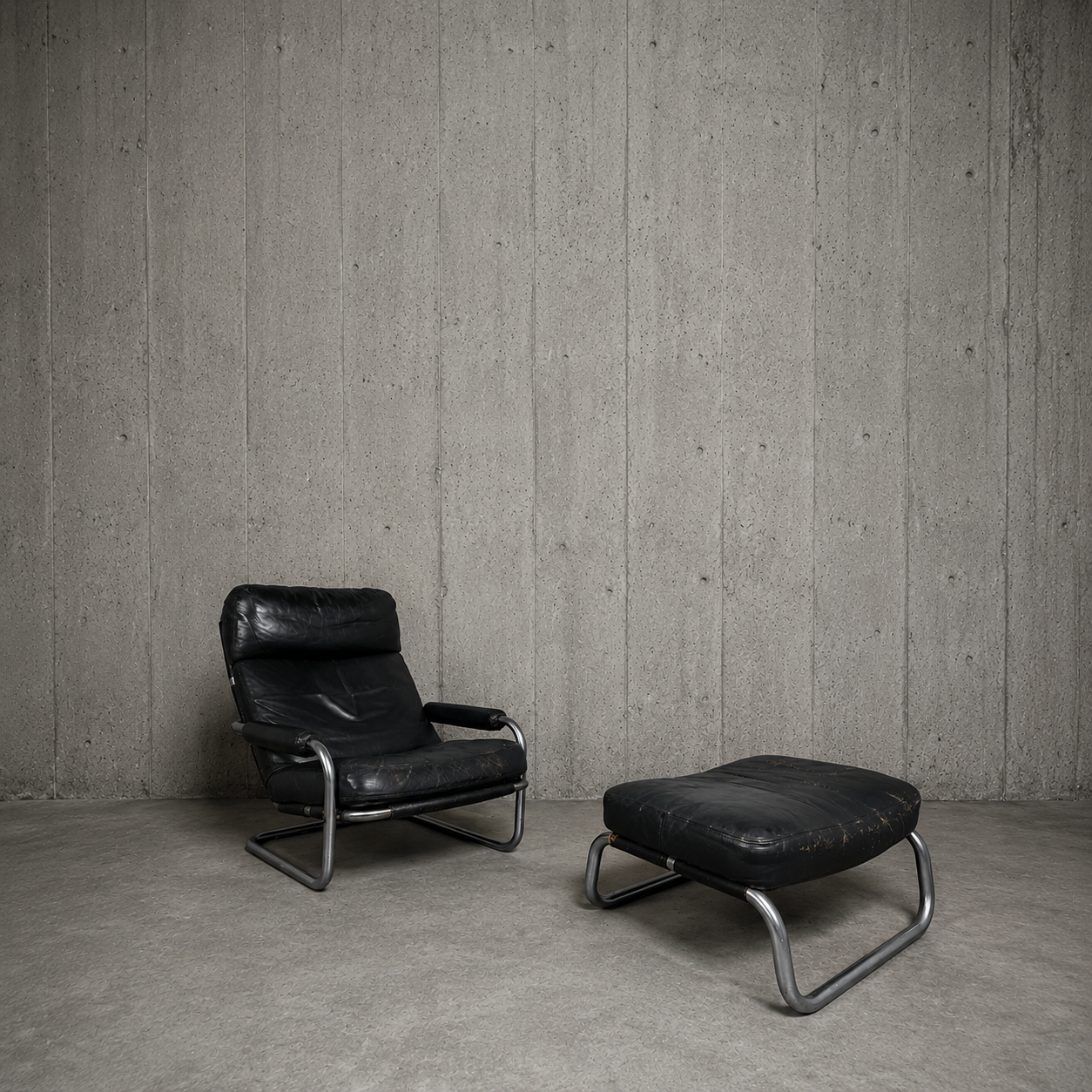 Gelderland 601 "Meneer Oberman" lounge chair / ottoman / Jan des Bouvrie