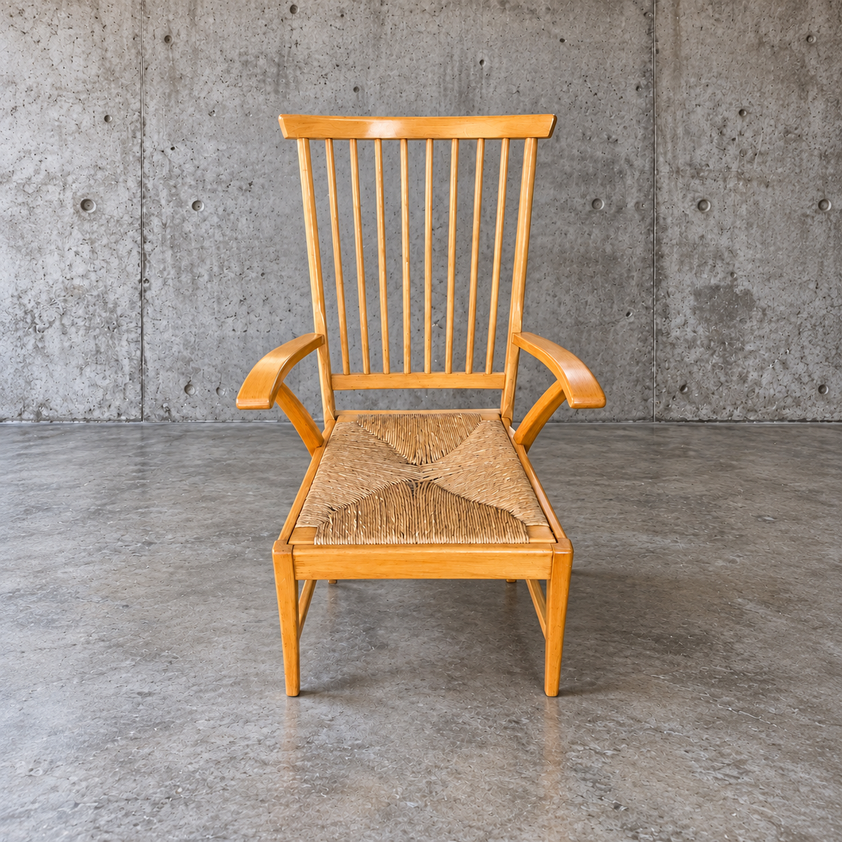 Vintage Mid Century Dutch Wooden Spindle Lounge Chair by Vero Stoel / 1920s