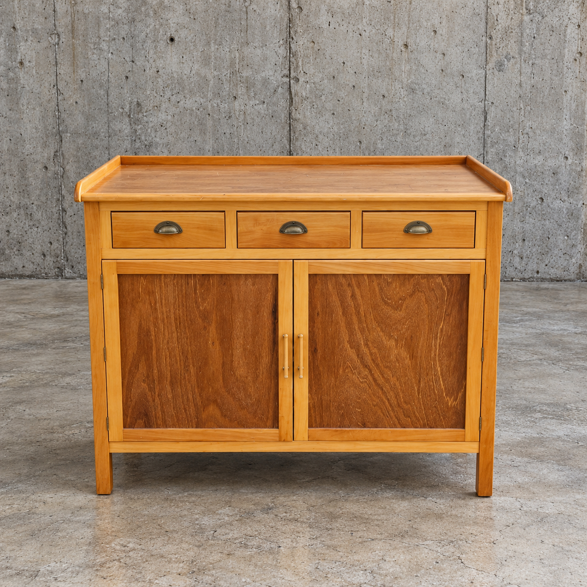 Wood combination Sideboard / Side board / Dresser / 2 x drawer / 1970s