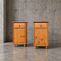 2 x Leksvik Ikea bedside table / with drawer and cupboard / left - right doors
