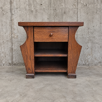 2 x matching oak magazine tables / night stands