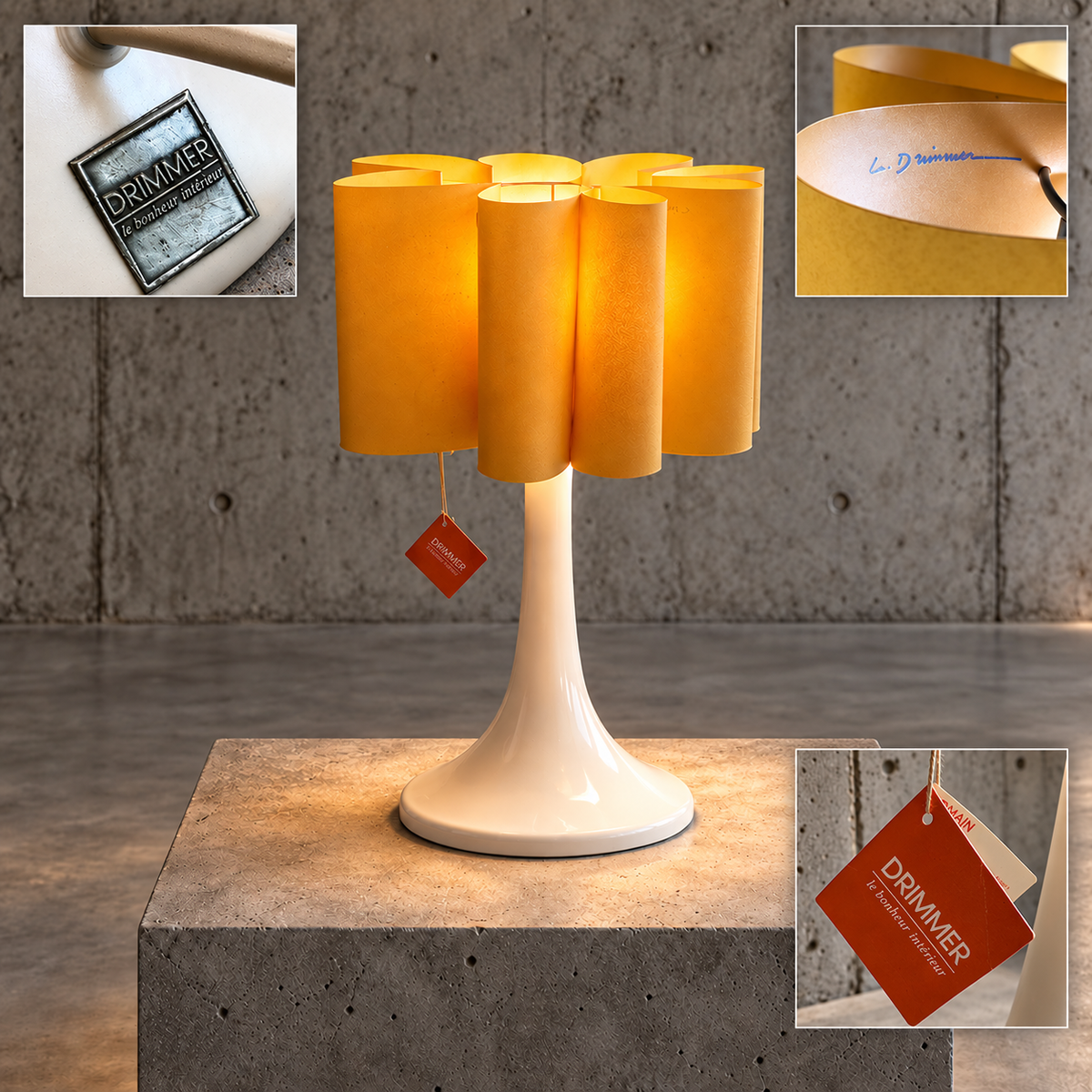 New old stock / Rare Louis Drimmer lamp / France 1970s /