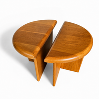 Solid oak matching side / coffee tables / 1970s
