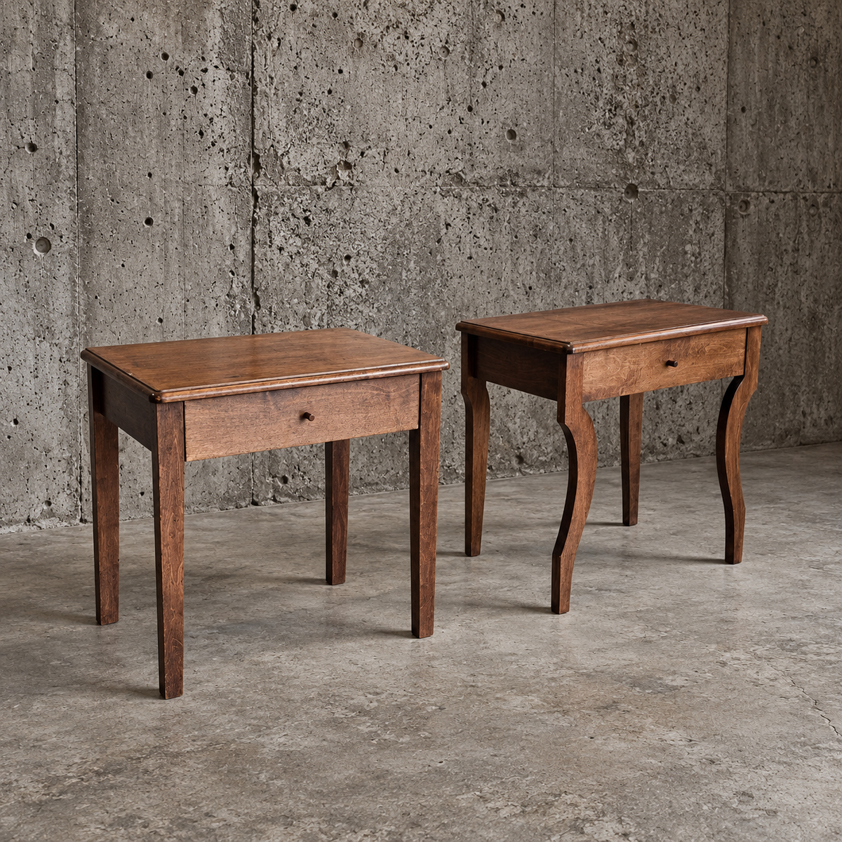 2 x matching night stand / side table / 1980s