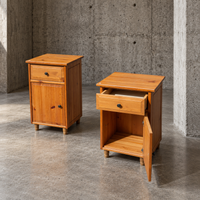 2 x Leksvik Ikea bedside table / with drawer and cupboard / left - right doors