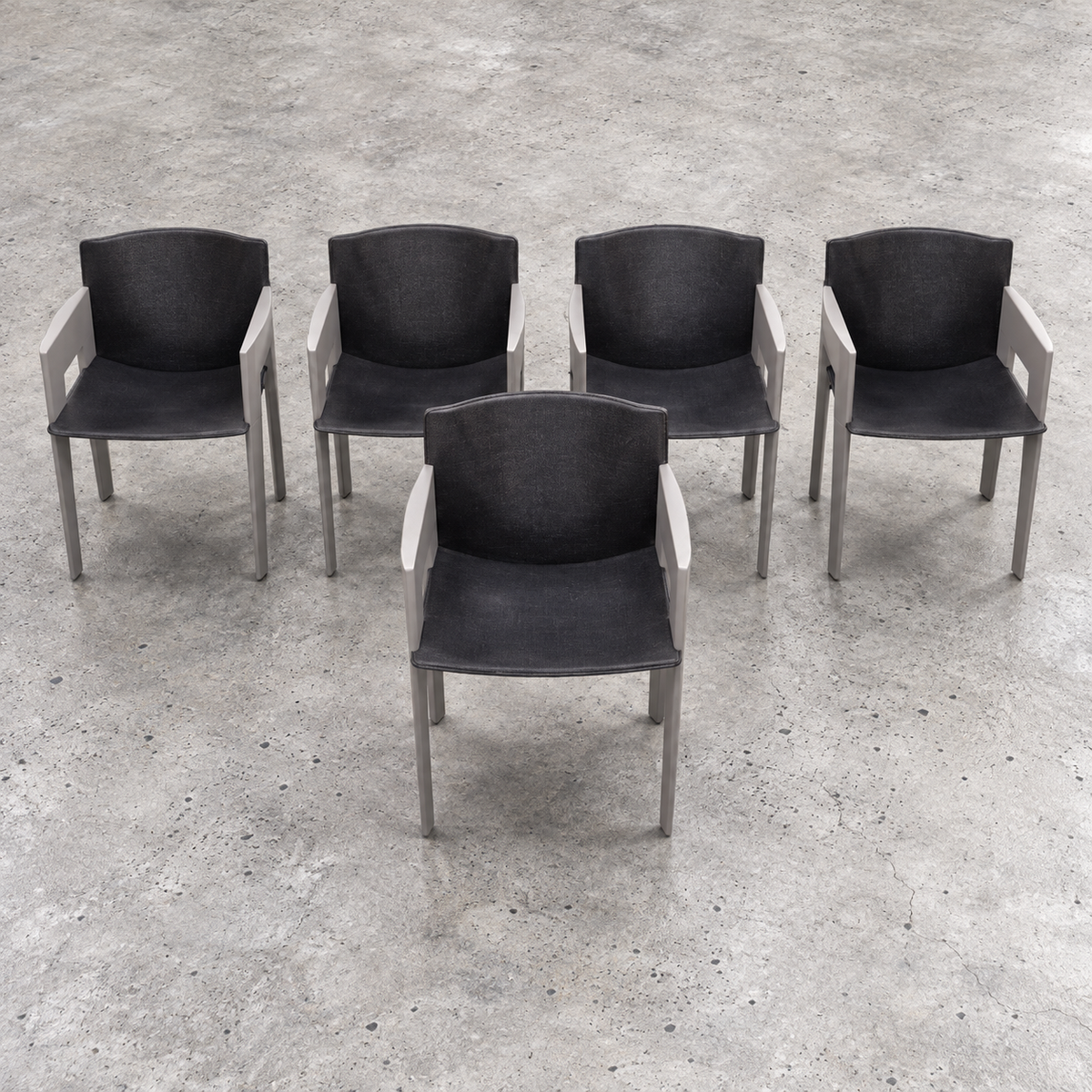 Set of 5 modernist dining chairs by Arnold Merckx for Arco / 1980s