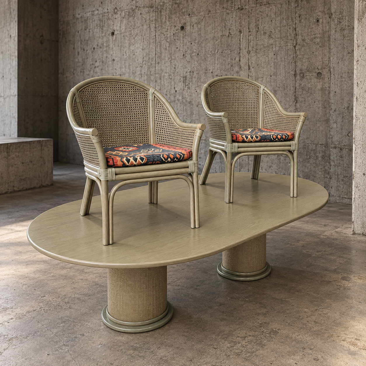 Rohé Noordwolde dining set / table / 4 x matching chair / 1980s / very good condition /