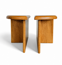 Solid oak matching side / coffee tables / 1970s