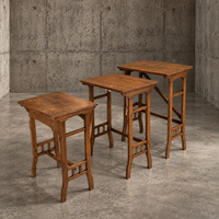 3 x nesting table / nesting set / arts and crafts / 1950s
