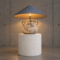 Large Vallauris vase lamp 1970s / marked