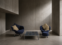 2 x Cassina Girotonda lounge chair / 1 x hocker / Francesco Binfaré for Cassina / 1990s