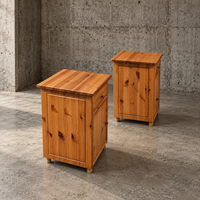 2 x Leksvik Ikea bedside table / with drawer and cupboard / left - right doors