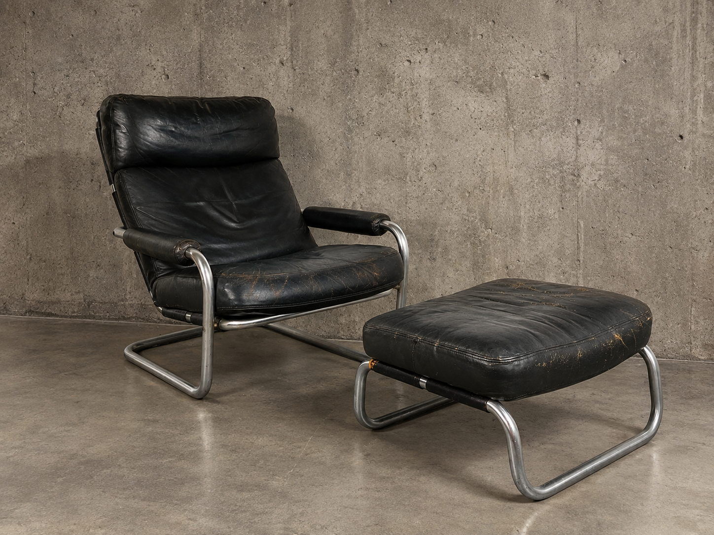 Gelderland 601 "Meneer Oberman" lounge chair / ottoman / Jan des Bouvrie