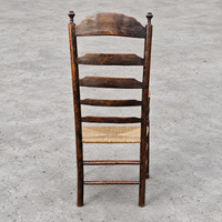 Early 20 th Century Handcrafted and Carved highback / Ladder Back Chairs /