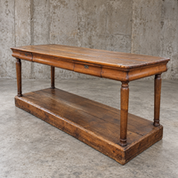 Antique French draper's table / 2 x drawers / Pinewood / 1900s