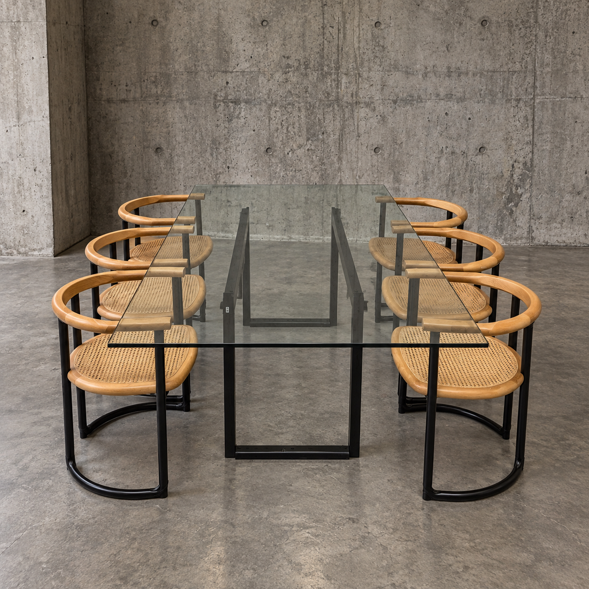6 × Italian Achillea Chair for Ycami Collection / Tito Agnoli / 1970s