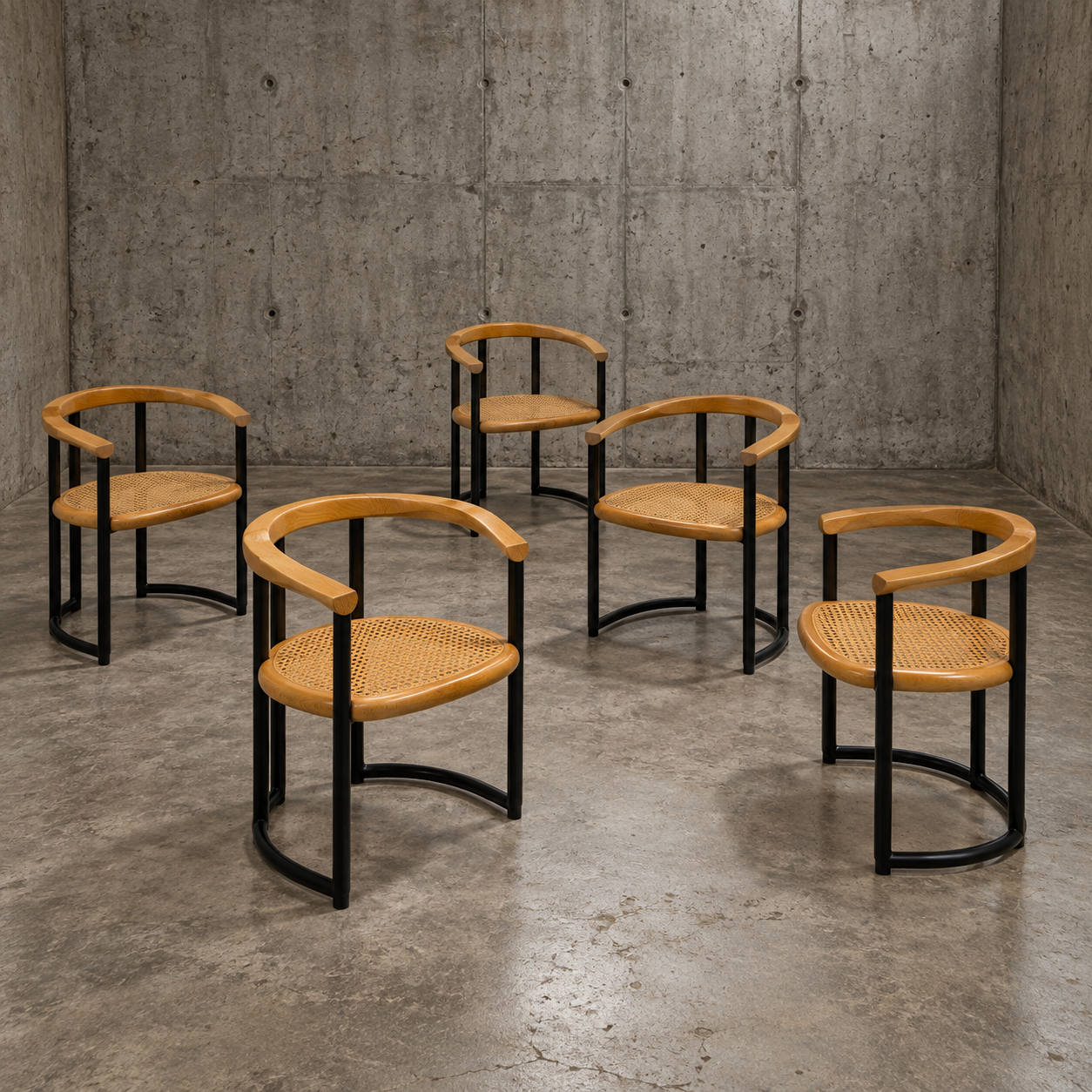 6 × Italian Achillea Chair for Ycami Collection / Tito Agnoli / 1970s