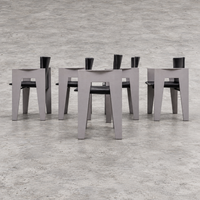 Set of 5 modernist dining chairs by Arnold Merckx for Arco / 1980s