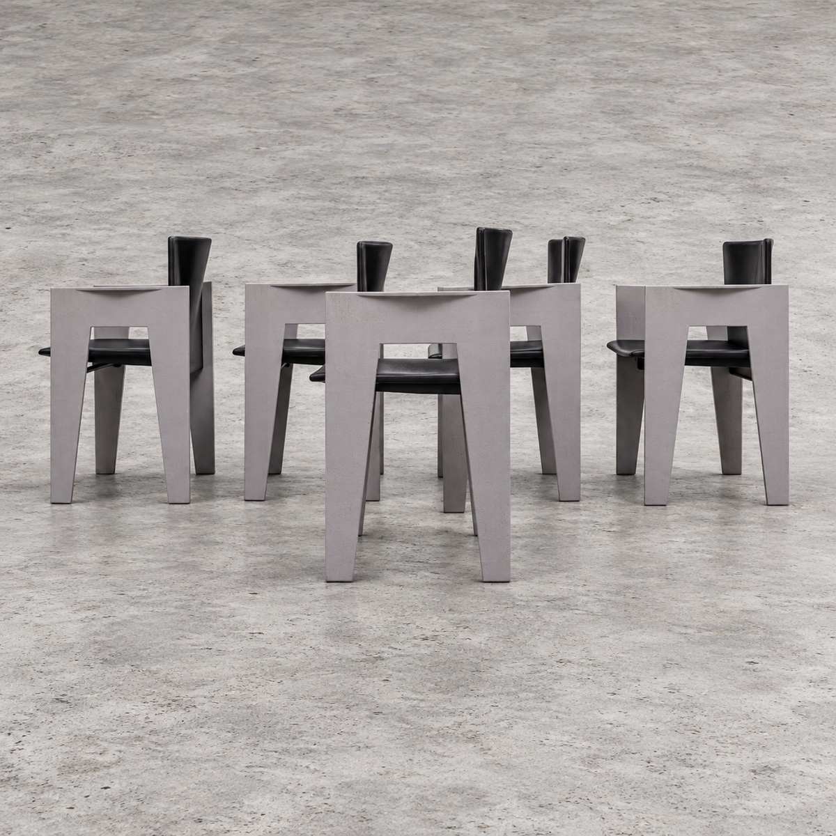 Set of 5 modernist dining chairs by Arnold Merckx for Arco / 1980s