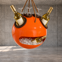 Hanging space age dry bar ball / 1970s