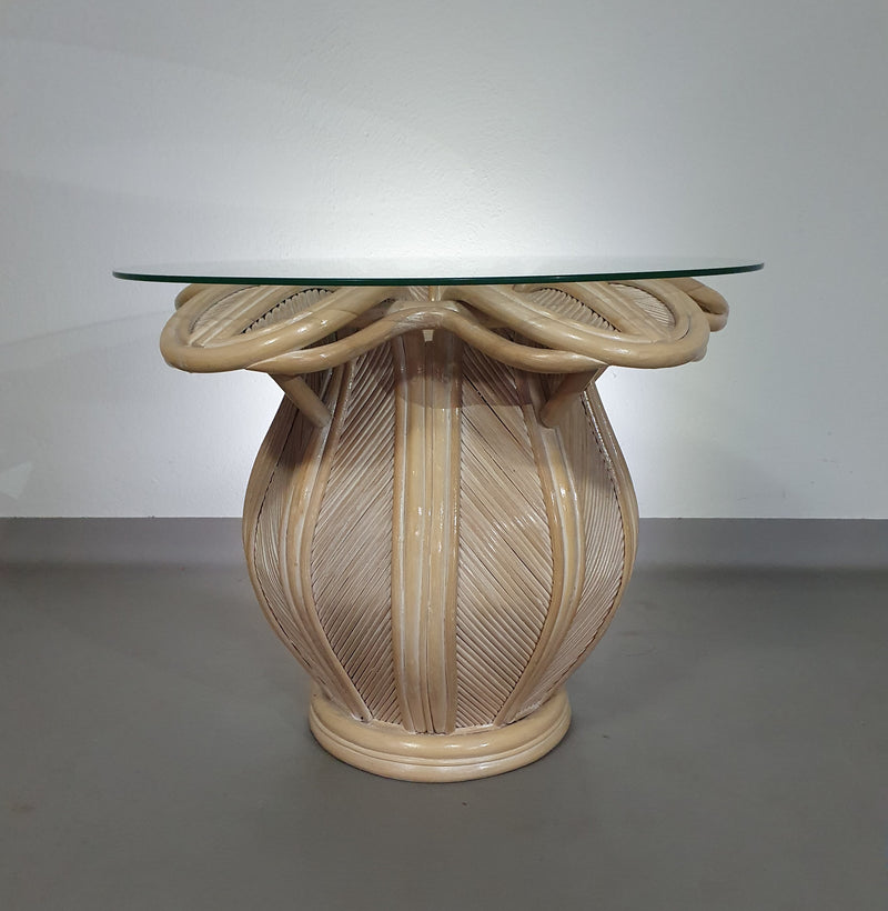 Split Reed Desk Split reed / pencil reed / rattan / bamboo bell flower side table ...