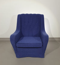 Sierlijke fauteuil / wollen bouclé / jaren 70
