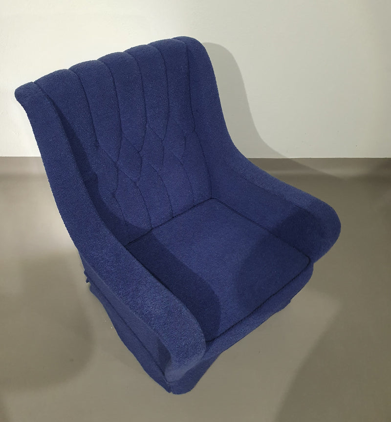 Sierlijke fauteuil / wollen bouclé / jaren 70