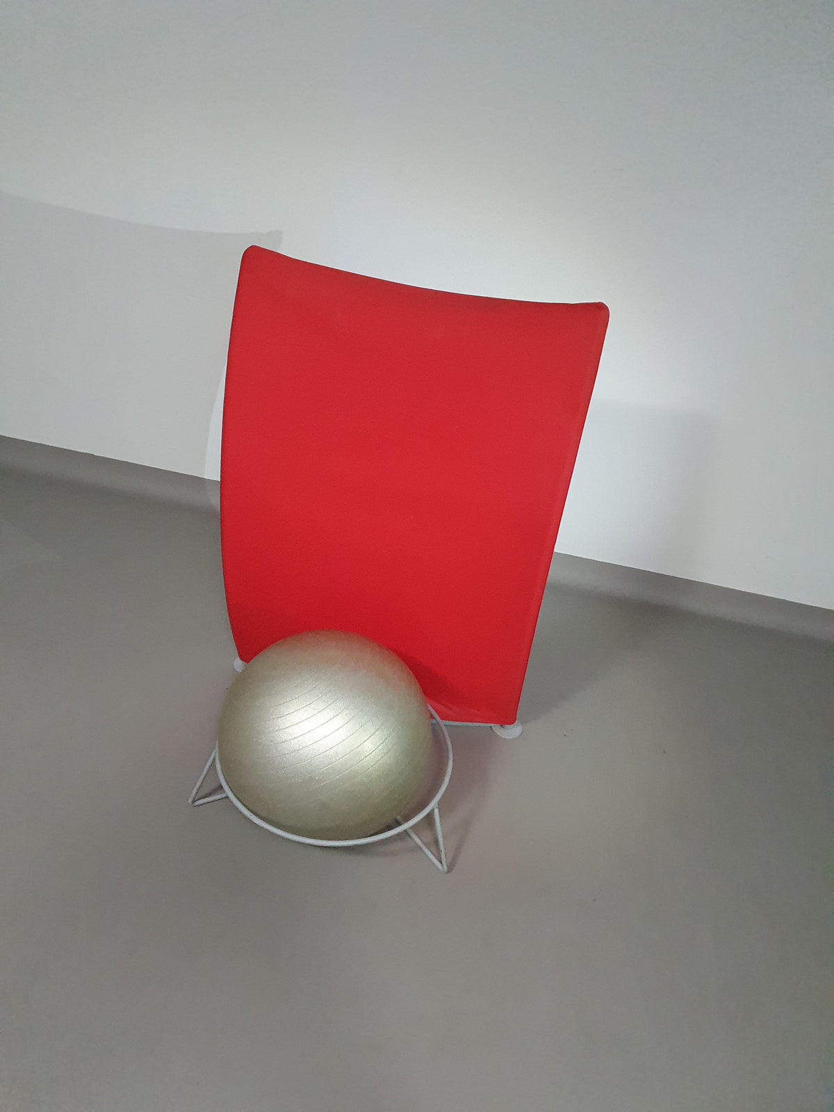 Italian modern red ball armchair San Siro designed by Fabrizio Ballardini, 1995