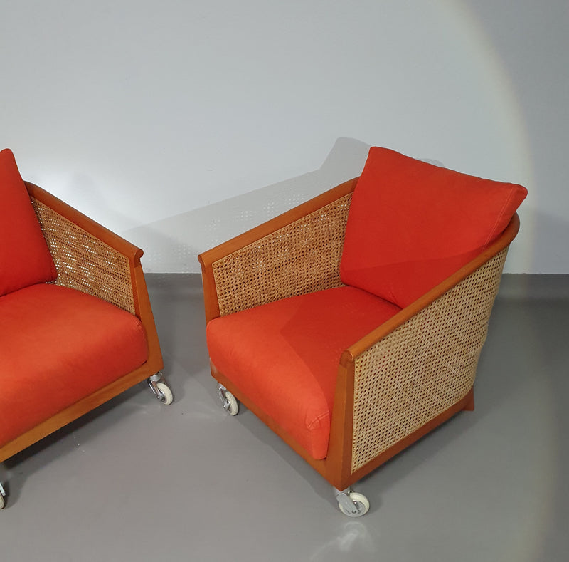 Set fauteuils "Mozart" van Antonio Citterio voor flexform jaren 90
