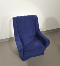 Sierlijke fauteuil / wollen bouclé / jaren 70