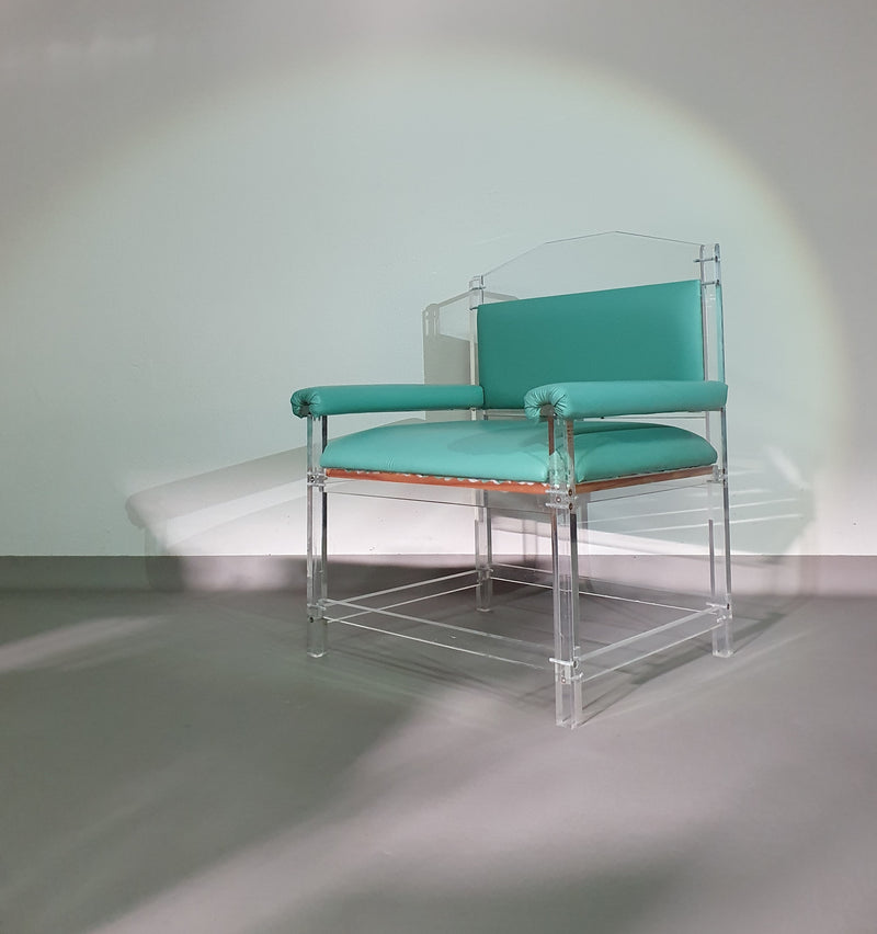 Zeldzame perspex/acryl stoel / jaren 80