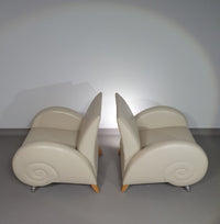 Slakkenhuis stoelen van leer