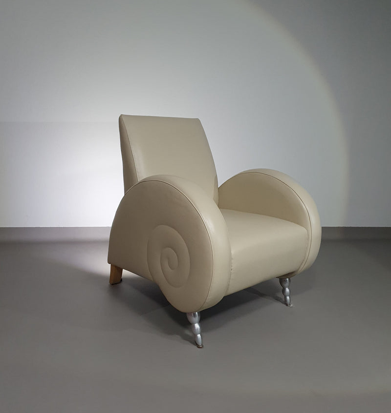 Slakkenhuis stoelen van leer