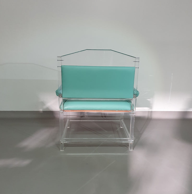 Zeldzame perspex/acryl stoel / jaren 80