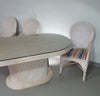 Pensil riet, Gespleten riet tafel stoelen eetkamer set.
 Breed 160
 Diepte 92
 Hoogte 75 cm
