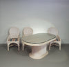 Pensil riet, Gespleten riet tafel stoelen eetkamer set.
 Breed 160
 Diepte 92
 Hoogte 75 cm