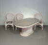 Pensil riet, Gespleten riet tafel stoelen eetkamer set.
 Breed 160
 Diepte 92
 Hoogte 75 cm