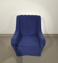 Sierlijke fauteuil / wollen bouclé / jaren 70