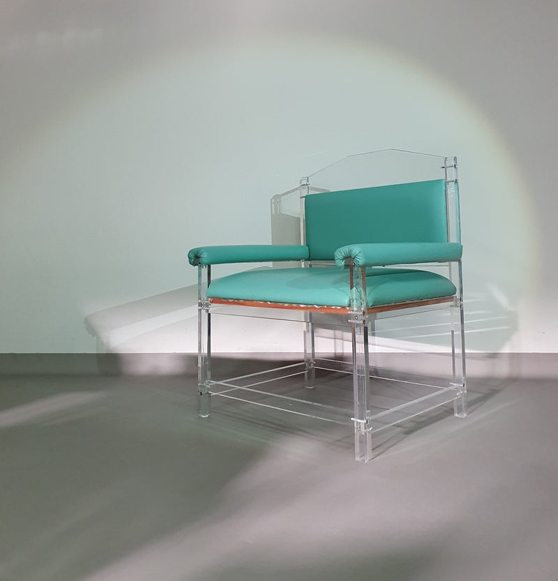 Zeldzame perspex/acryl stoel / jaren 80
