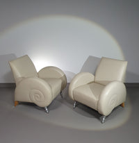 Slakkenhuis stoelen van leer