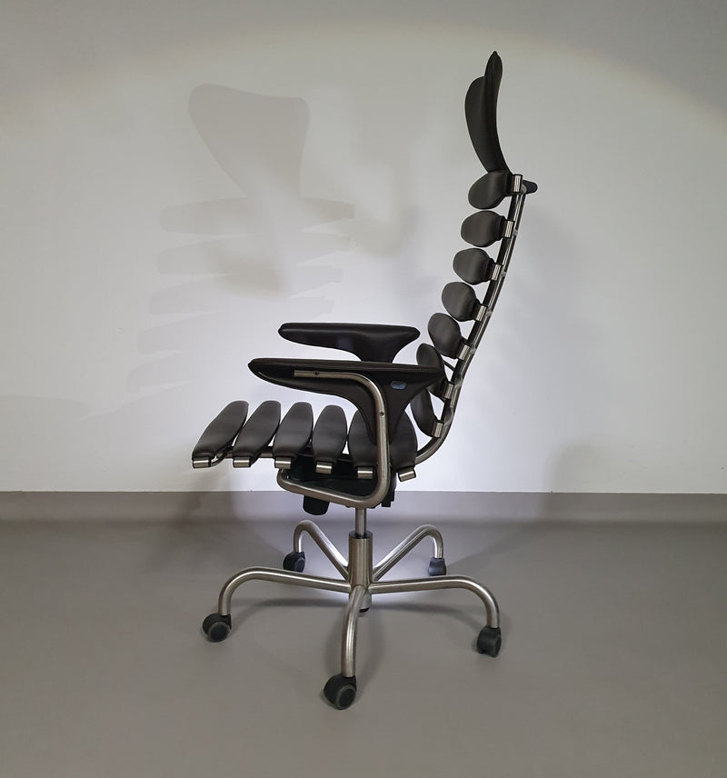 De Sede DS-2100/161 directiestoel uit onze design Home Office collectie.
 Nieuwstaat
 Donkerbruin leer