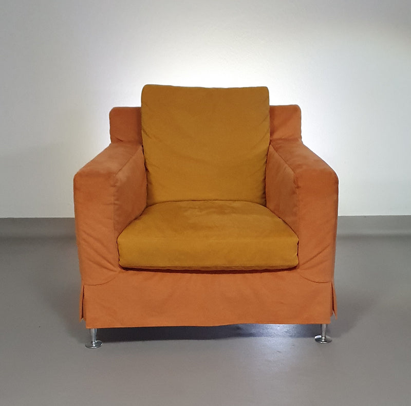 B&amp;B / B en B / Italia lounge stoelen model HARRY. Met zeldzame losse hoes van Antonio Citterio.